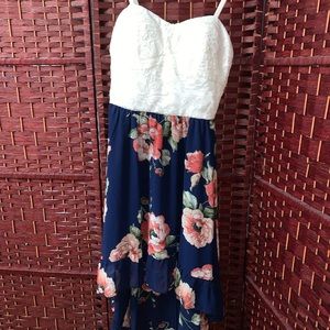 Shirt dress with long tail